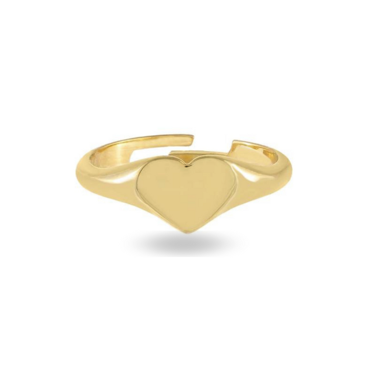 Anello cuore argento 925 placcatura oro giallo - Laura P. Jewels