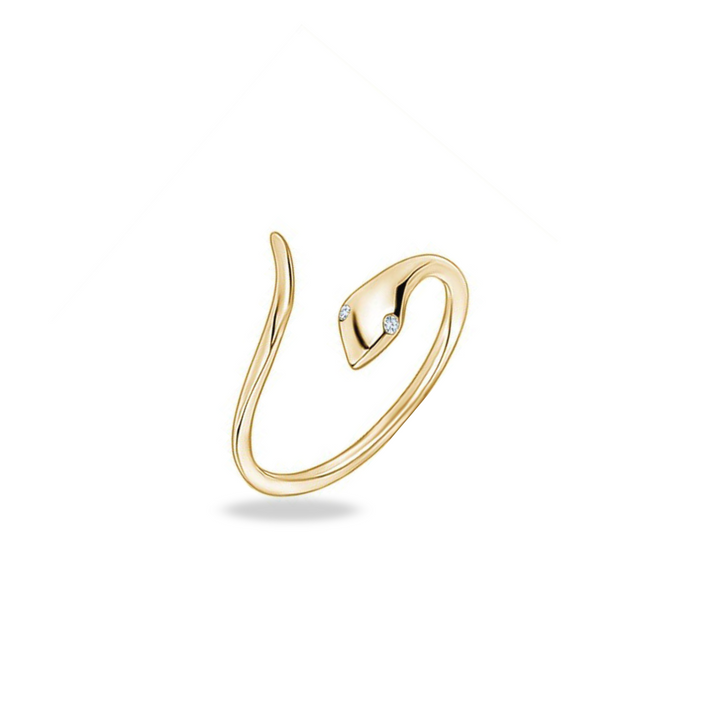 Anello serpente argento 925placcatura oro giallo - Laura P. Jewels